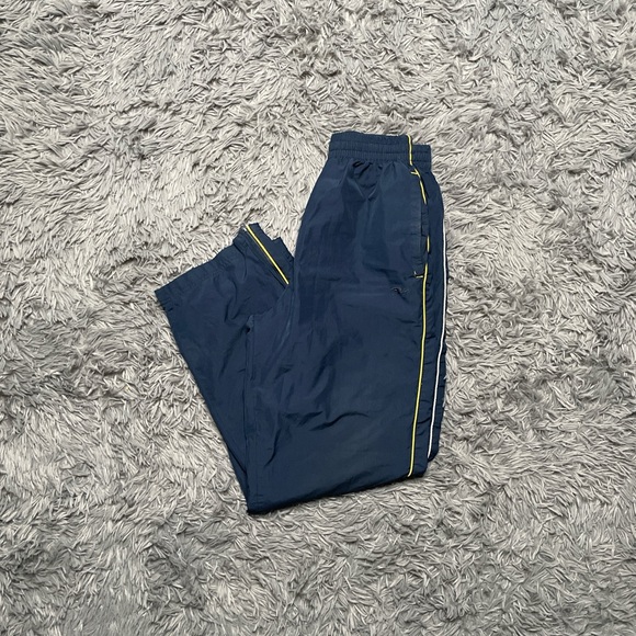 Y2K Athletic Works Navy Blue Track Pants Sweatpants Size Small - Picture 1 of 8